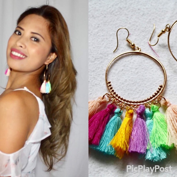 🌻🌻fashion Earrings long tassel boho - Picture 3 of 4